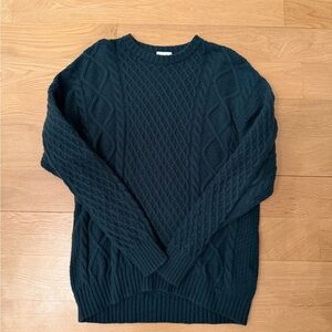 Sunday Best Cable Knit Sweater - Deep Teal